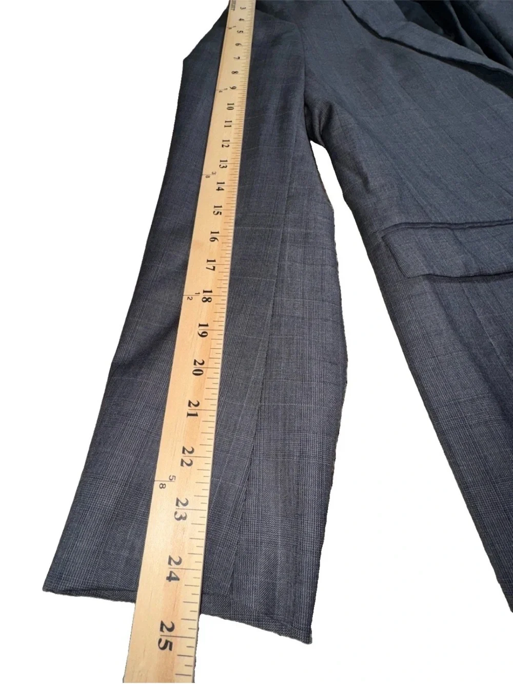 Theory Men’s 40R 100% Wool Charcoal Plaid Blazer Suit Jacket Nordstrom